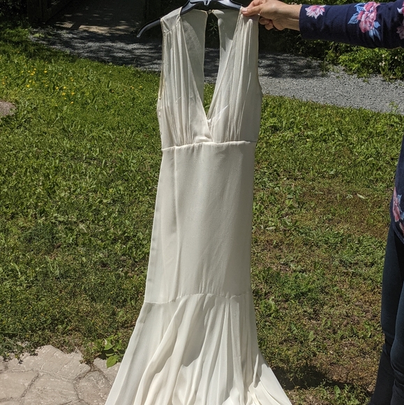 Nicole miller silk wedding dress size 6 - Picture 5 of 7